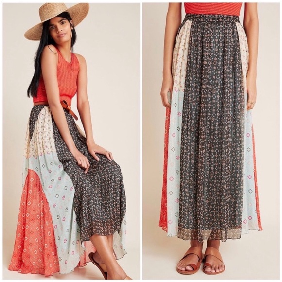 Anthropologie 8 Verb Margot Pleated Maxi Skirt NWT - Picture 10 of 10